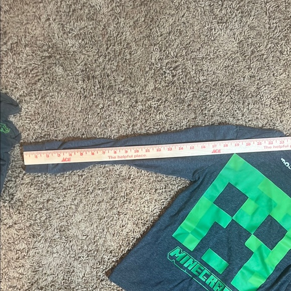 Minecraft Boys Long Sleeve Tees in Blue and Green Size Small 6/7 - Picture 4 of 6
